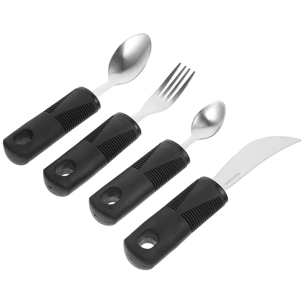 Adaptive Utensils Non-Weighted Utensils Non-Slip Handles Tableware For Disabled Adaptive Tableware Knife Fork Spoon Set
Adaptive Utensils Non-Weighted Utensils Non-Slip Handles Tableware For Disabled Adaptive Tableware Knife Fork Spoon Set