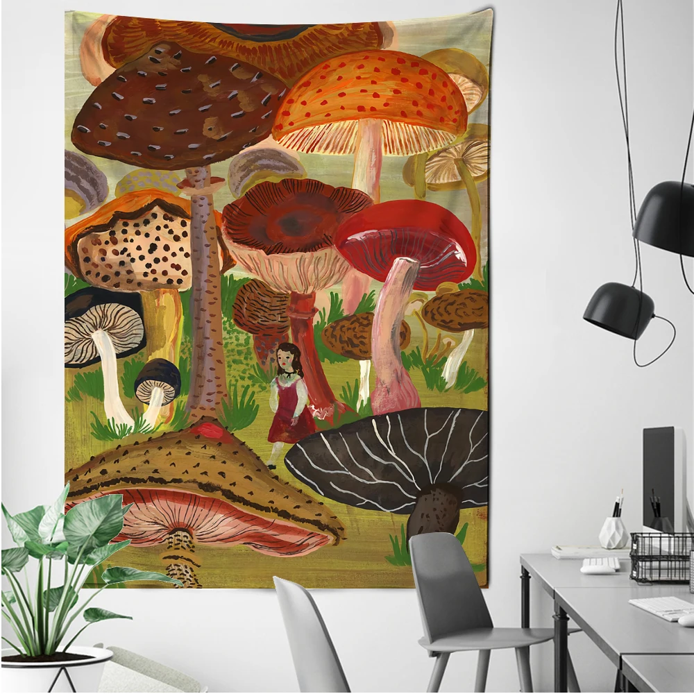 Tarot Little Girl Mushroom Tapestry Psychedelic Magic Home Bedroom Decor
Tarot Little Girl Mushroom Tapestry Psychedelic Magic Home Bedroom Decor