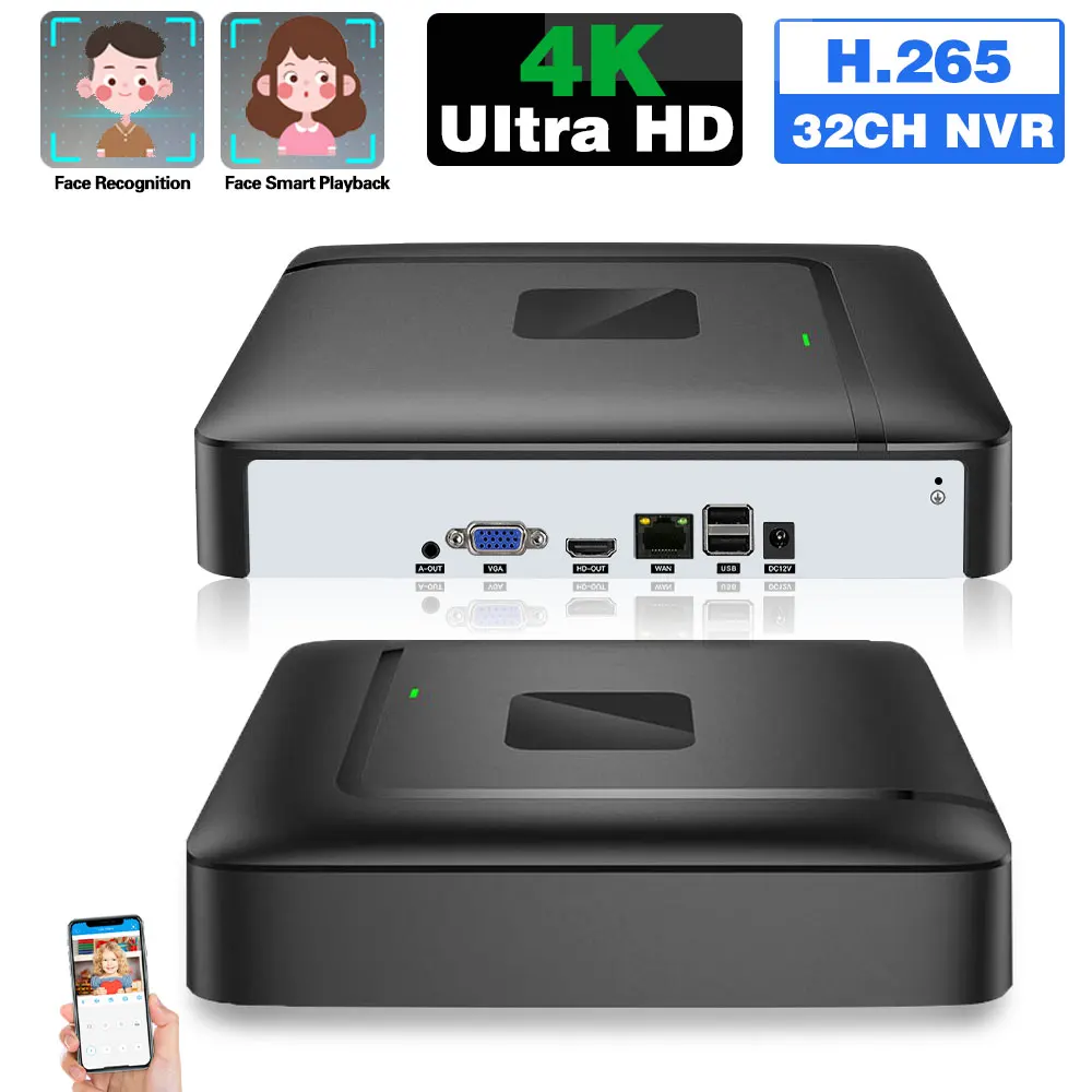 H.265 32 Channel CCTV NVR Security System 4K Face Detection XMEYE RJ45 Network Surveillance Video Recorder P2P 32CH 16CH 8MP 
H.265 32 Channel CCTV NVR Security System 4K Face Detection XMEYE RJ45 Network Surveillance Video Recorder P2P 32CH 16CH 8MP