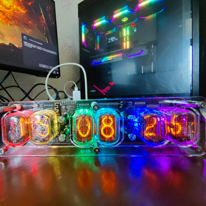 

IN 12 Personalized Tube Table Clock Vacuum Glow Tube Retro Clocks Punk Wasteland Home Decor Is The Perfect Guy Birthday Present