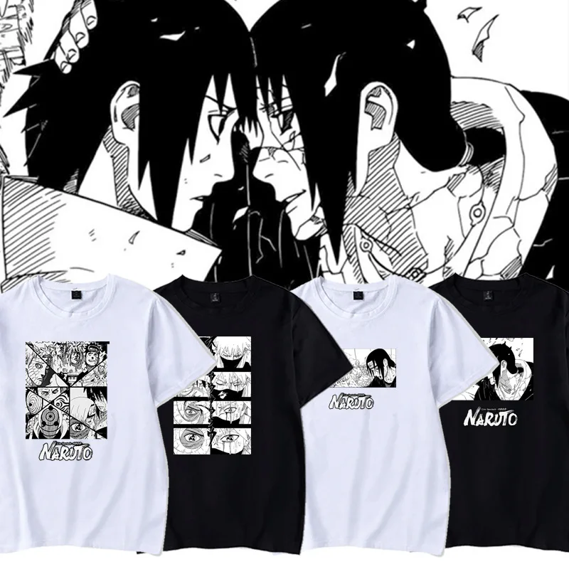 Naruto Uchiha Black and White Comic Logo Around The Round Neck Short-sleeved Loose Large Size Short-sleeved T-shirt 
Naruto Uchiha Black and White Comic Logo Around The Round Neck Short-sleeved Loose Large Size Short-sleeved T-shirt