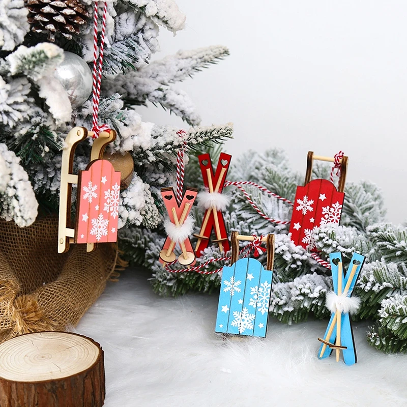 1Set Christmas Hanging Pendants Sleigh Xmas Tree Home Decor Ornament Dollhouse Miniture Wooden Ski Board New Year Gift
1Set Christmas Hanging Pendants Sleigh Xmas Tree Home Decor Ornament Dollhouse Miniture Wooden Ski Board New Year Gift