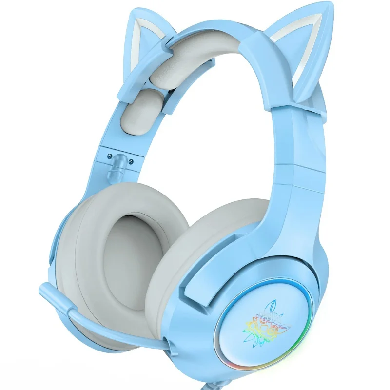 K9 Blue Cute Cat Ear Headphone with Mic Gaming Headset Noise Cancelling Game Led Light for FPS Gamer
K9 Blue Cute Cat Ear Headphone with Mic Gaming Headset Noise Cancelling Game Led Light for FPS Gamer