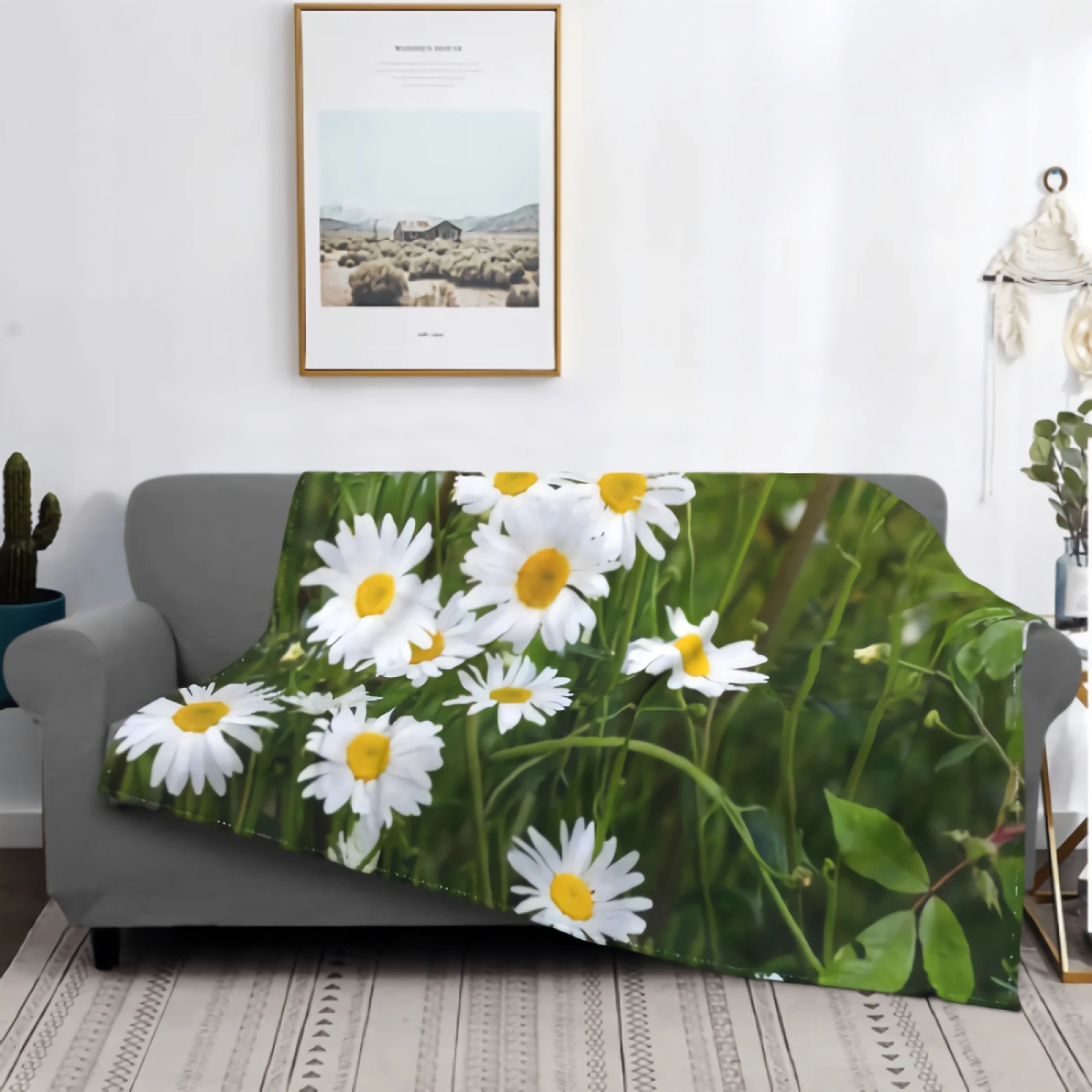 Мягкое плюшевое мягкое одеяло из микрофибры, с цветами ромашки
Мягкое плюшевое мягкое одеяло из микрофибры, с цветами ромашки