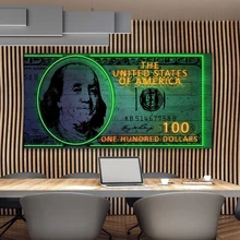 One Hunderd Dollars Graffiti Neon Canvas Print Painting Poster Home Decor Wall Art Decoration Picture For Living Bed Office Room