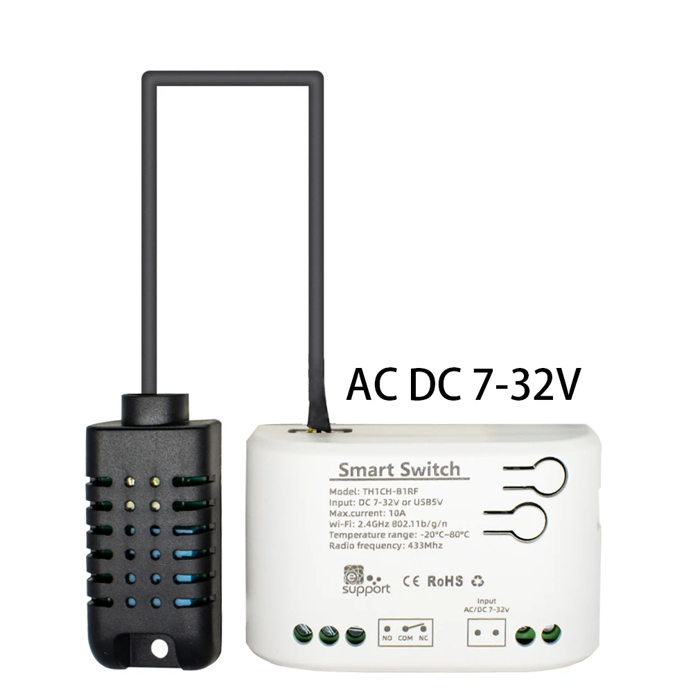 Scimagic-RC Умный WiFi-переключатель с датчиком температуры и влажности
Scimagic-RC Умный WiFi-переключатель с датчиком температуры и влажности