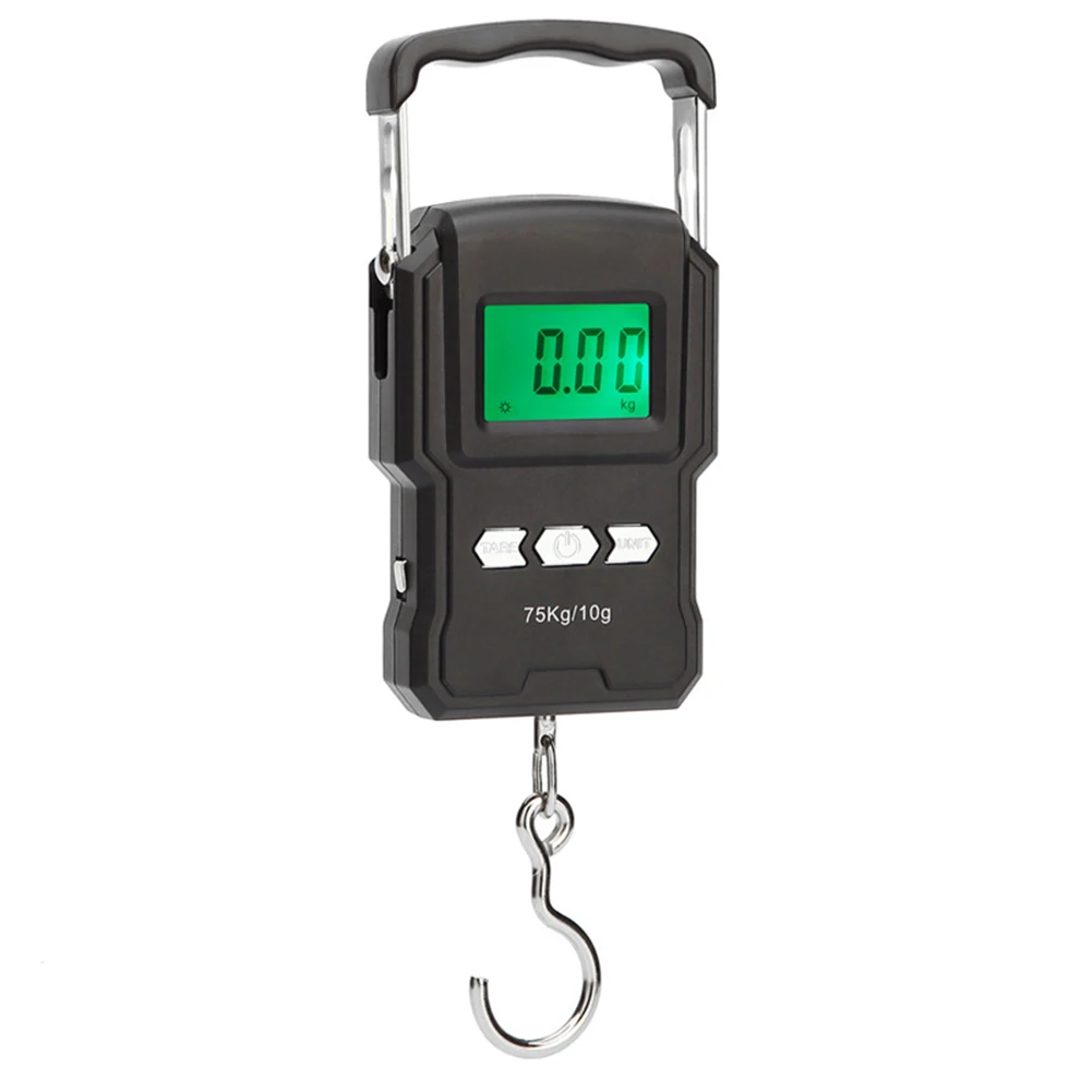 Fishing Electronic Digital Scale Portable Luggage Weighing 75kg Spring Ruler Max Bearing 10g-75kg LCD Display Fishing Tackle
Fishing Electronic Digital Scale Portable Luggage Weighing 75kg Spring Ruler Max Bearing 10g-75kg LCD Display Fishing Tackle