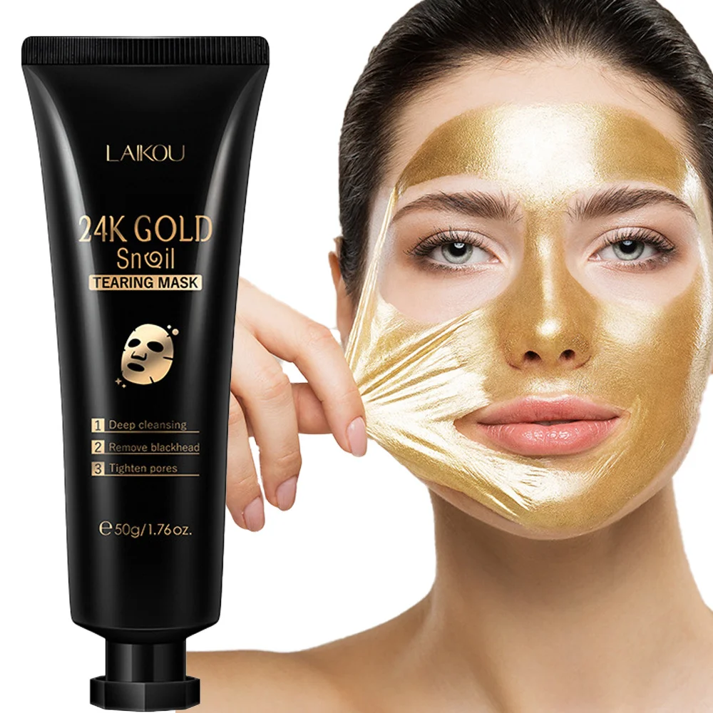 

LANBENA 24K Gold Snail Facial Mask Peeling Peel-Off Shrink Pores Blackhead Remover Mask Deep Cleaning Nose Mask Skin Care