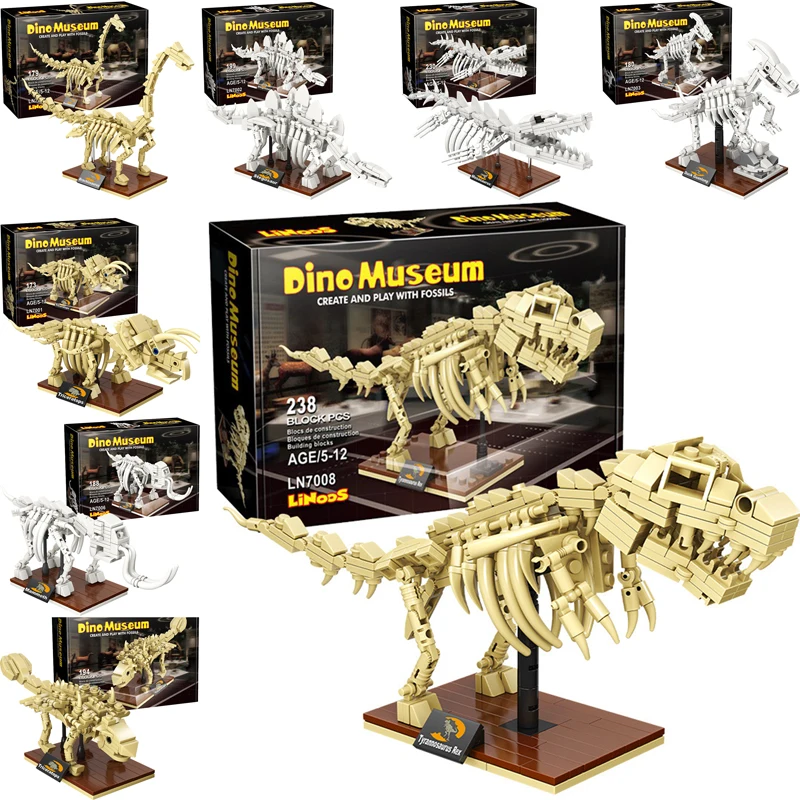 Hot Sale Dinosaurs Fossils Skeleton Building Blocks Dino Museum 3D Model Educational DIY Bricks Toys for Children Gifts Juguetes
Hot Sale Dinosaurs Fossils Skeleton Building Blocks Dino Museum 3D Model Educational DIY Bricks Toys for Children Gifts Juguetes
