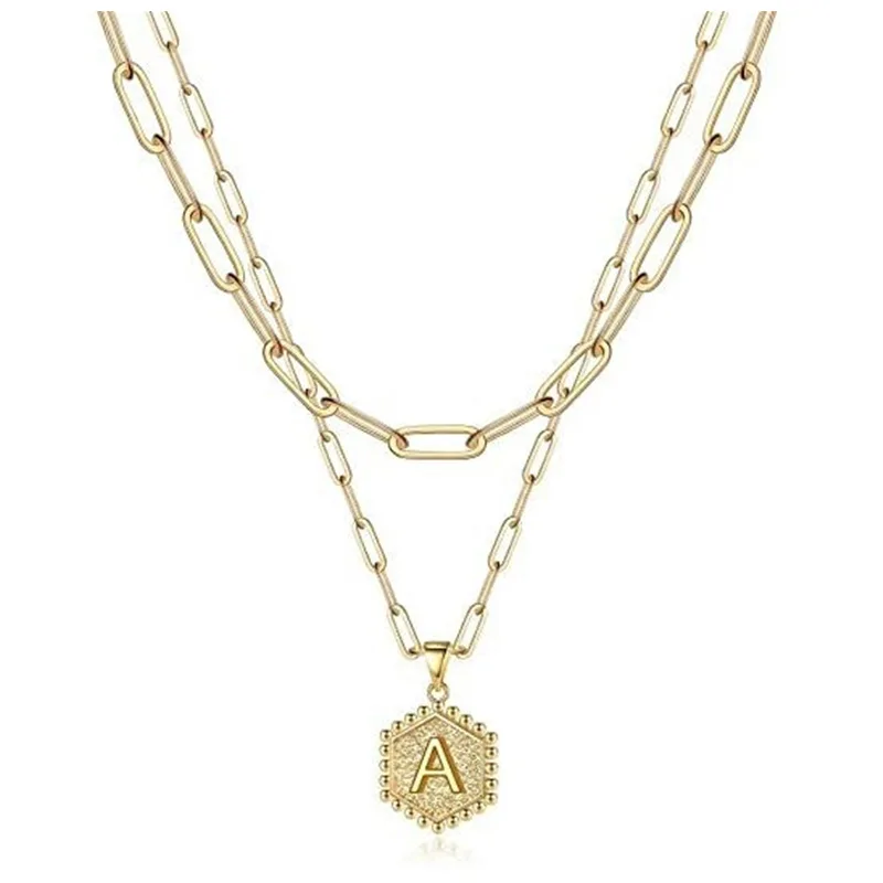 Layered Necklace for Women Necklace with 26 Letters Boho Jewelry Set Lock Crosschain Pendant Necklace Chunky Chain Choker Gold
Layered Necklace for Women Necklace with 26 Letters Boho Jewelry Set Lock Crosschain Pendant Necklace Chunky Chain Choker Gold