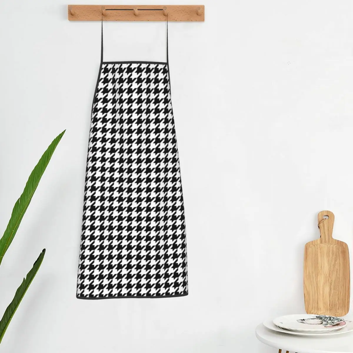 Black And White Houndstooth Apron Classic Pattern Fashion Household Kitchen Accessories Work Adult Aprons without Pocket
Black And White Houndstooth Apron Classic Pattern Fashion Household Kitchen Accessories Work Adult Aprons without Pocket