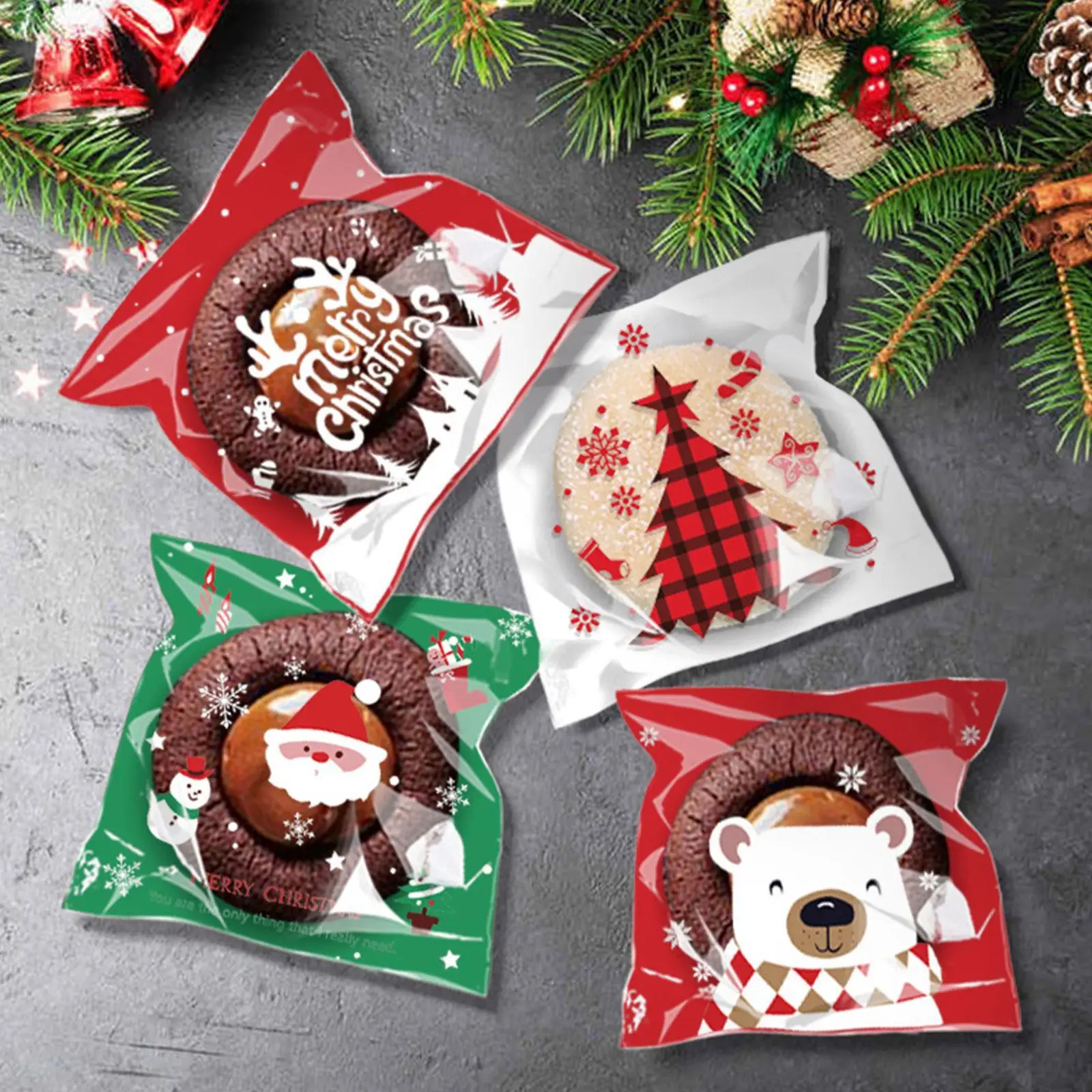 100pcs Christmas Bags Candy Cookie Self-Adhesive Gift Packaging Biscuit Snack Baking Bag Navidad New Year Party Xmas Supplies
100pcs Christmas Bags Candy Cookie Self-Adhesive Gift Packaging Biscuit Snack Baking Bag Navidad New Year Party Xmas Supplies