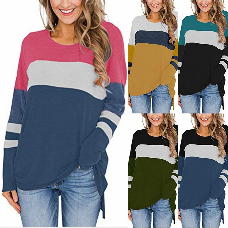2022 Women's Spring And Autumn New Product Long-sleeved Stitching Round Neck T-shirt Top
2022 Women's Spring And Autumn New Product Long-sleeved Stitching Round Neck T-shirt Top