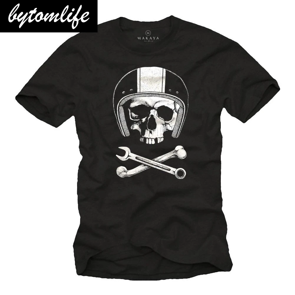2019 Hot sale Fashion T shirt Motorrad Herren T-Shirt mit Skull & Helm - Manner Rockabilly Totenkopf Shirt Tee shirt
2019 Hot sale Fashion T shirt Motorrad Herren T-Shirt mit Skull & Helm - Manner Rockabilly Totenkopf Shirt Tee shirt