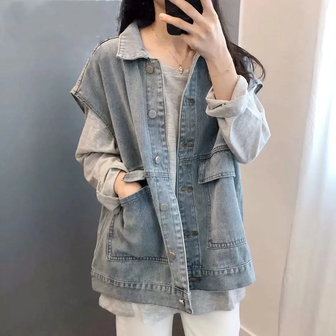Denim Vest Jacket Personality Large Pocket Vest Clothing Summer Fashion Waistcoat Casual Retro Jacket
Denim Vest Jacket Personality Large Pocket Vest Clothing Summer Fashion Waistcoat Casual Retro Jacket