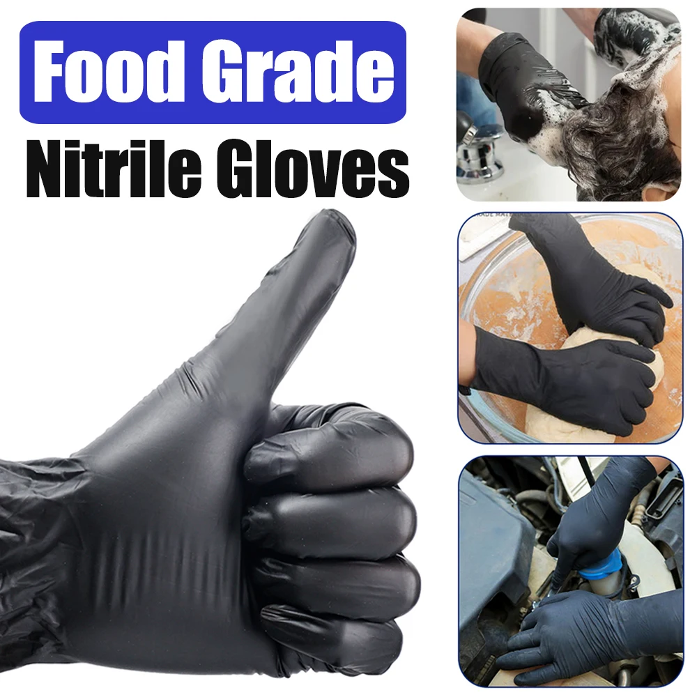 Перчатки защитные одноразовые из ПВХ, утолщенные водонепроницаемые Прихватки из нитрила черного цвета для кухни, уборки ванной комнаты, пи... 
Перчатки защитные одноразовые из ПВХ, утолщенные водонепроницаемые Прихватки из нитрила черного цвета для кухни, уборки ванной комнаты, пи...