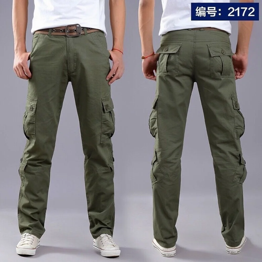 Men's Straight Casual Pants Solid Color Loose Large Size Tactical Pants 6-8 Pockets Outdoor Fishing Camping Work Pants 
Men's Straight Casual Pants Solid Color Loose Large Size Tactical Pants 6-8 Pockets Outdoor Fishing Camping Work Pants