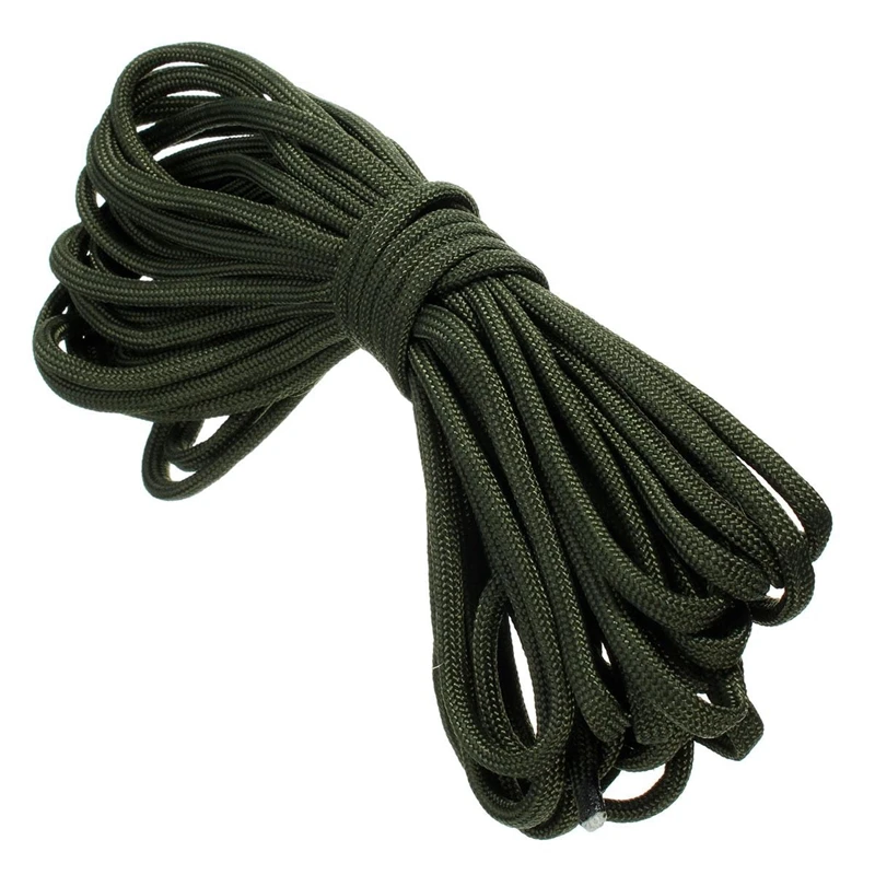 

3X 7 Rope Paracord Parachute Rope Resistant Camping Survival Color: Army Green Length: 15M