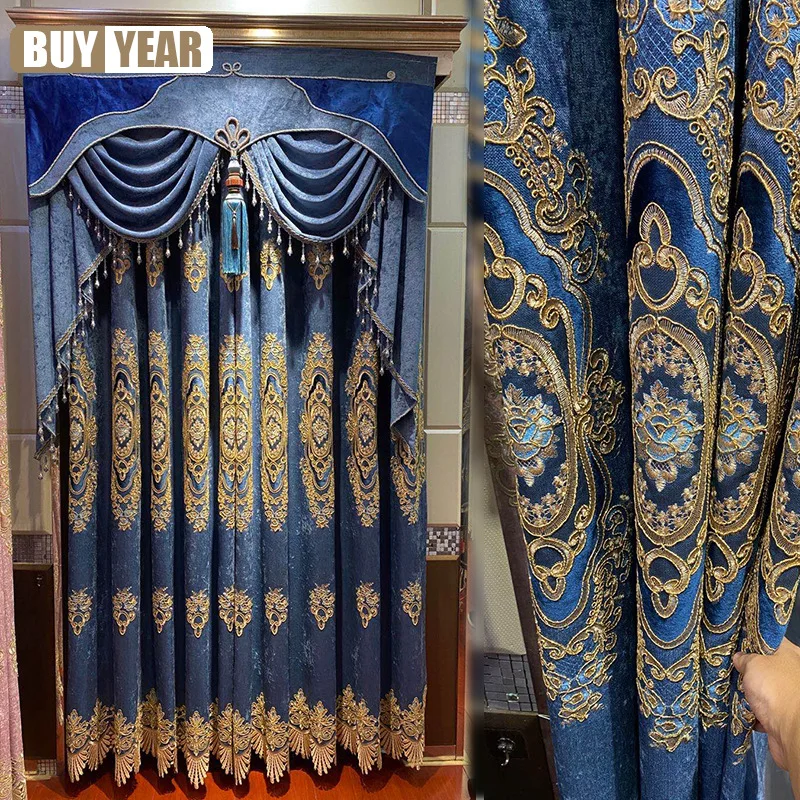 European Embroidered Window Screen Curtain for Living Room Bedroom Blackout Curtain Decoration Custom Finished Partition Curtain
European Embroidered Window Screen Curtain for Living Room Bedroom Blackout Curtain Decoration Custom Finished Partition Curtain