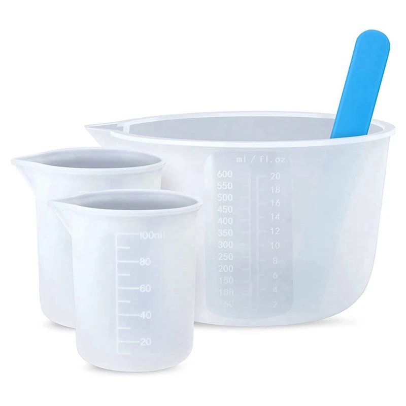 600Ml/20Oz Resin Mixing Cups, 2 Piece 100Ml Measuring Cups, Silicone Stirring Stick, Epoxy Mixing Kit
600Ml/20Oz Resin Mixing Cups, 2 Piece 100Ml Measuring Cups, Silicone Stirring Stick, Epoxy Mixing Kit
