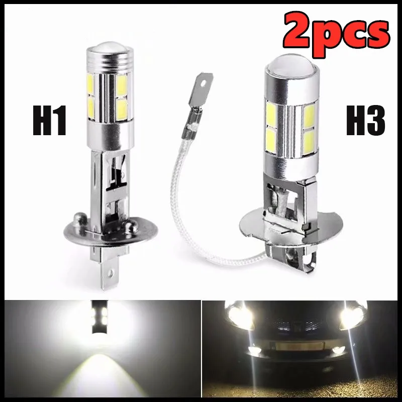 1/2Pcs H1 H3 LED Bulbs 6000K White Super Bright High Power 10-SMD 5630 Car Fog Light Driving DRL Auto Lamp
1/2Pcs H1 H3 LED Bulbs 6000K White Super Bright High Power 10-SMD 5630 Car Fog Light Driving DRL Auto Lamp