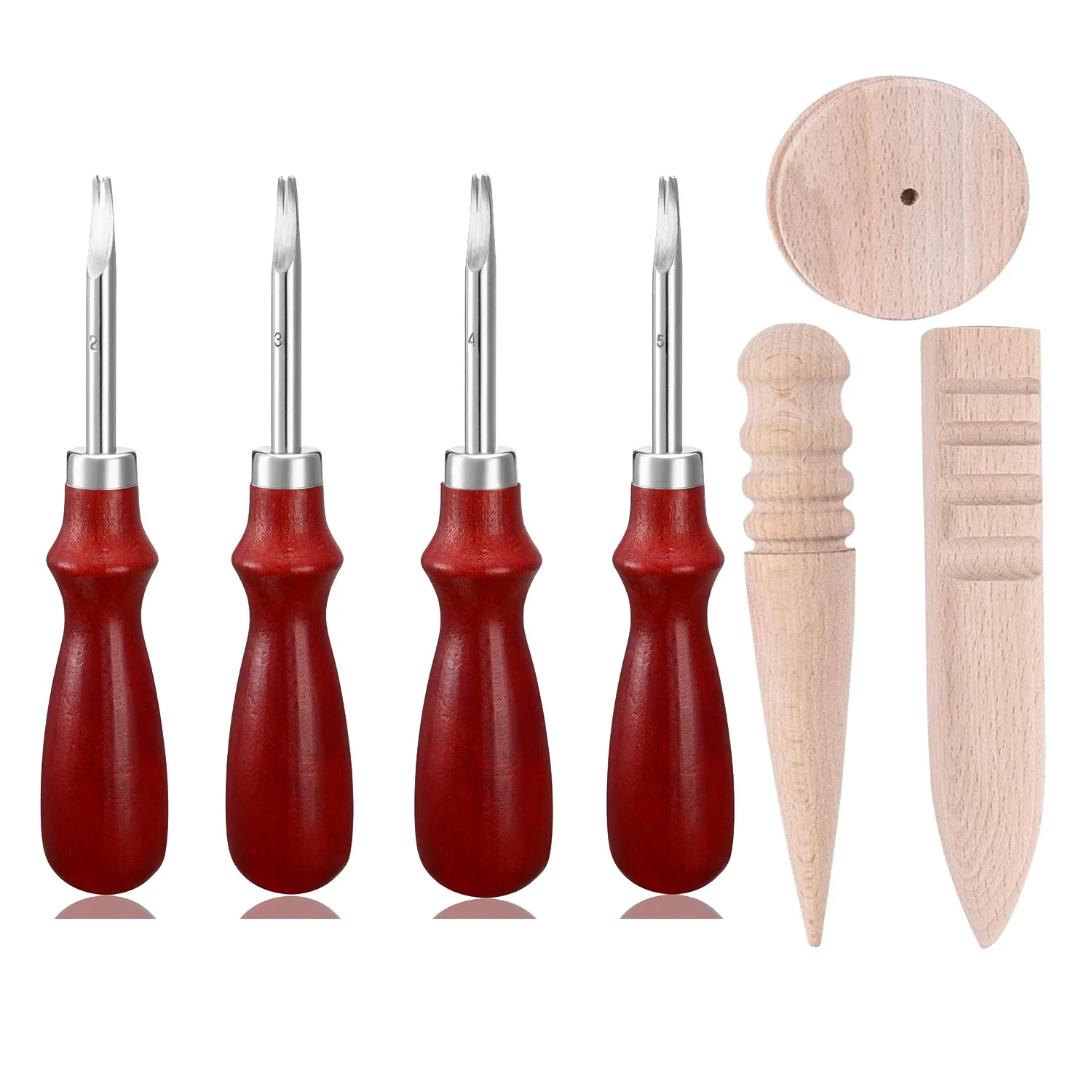 4 Pcs Leather Edge Beveler & 3 Pcs Wood Leather Edge Burnisher,Edge Skiving Beveler,for Leather Craft Cutting Burnishing
4 Pcs Leather Edge Beveler & 3 Pcs Wood Leather Edge Burnisher,Edge Skiving Beveler,for Leather Craft Cutting Burnishing