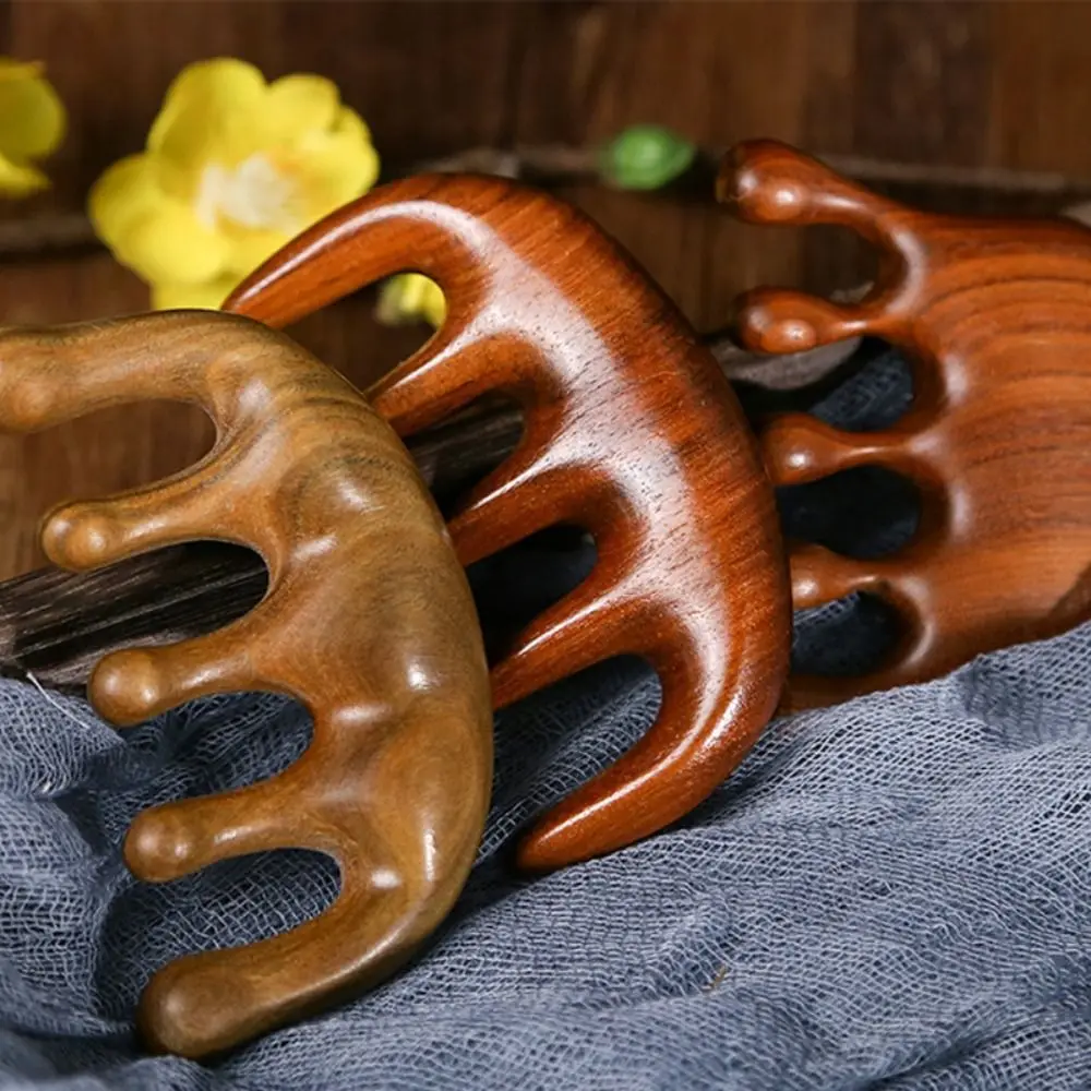 Portable Meridian Massage Comb Wide Tooth Sandalwood Comb Anti-static Five Teeth Scalp Scraping Comb Octopus Comb Massage Head
Portable Meridian Massage Comb Wide Tooth Sandalwood Comb Anti-static Five Teeth Scalp Scraping Comb Octopus Comb Massage Head