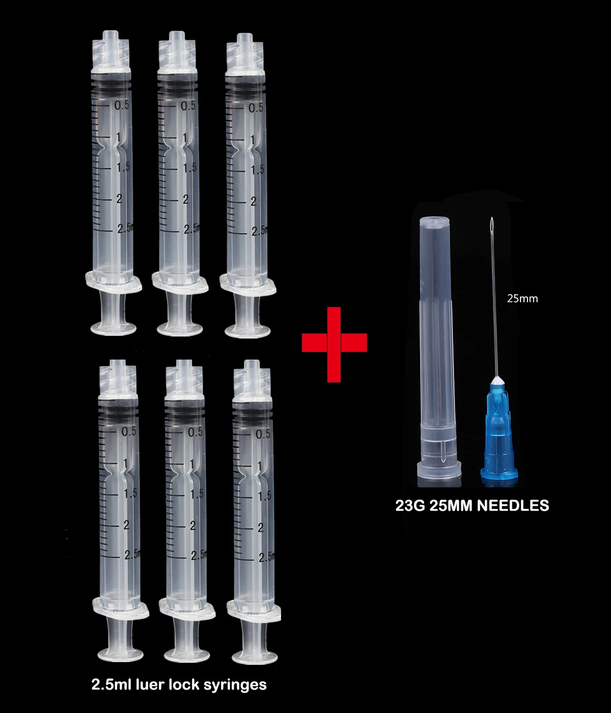 2.5ml Luer Lock Syringes + 23G 25MM Injection Needles Drawing Needles Injection Tool Sharp Pointed Needles Disposable Needle
2.5ml Luer Lock Syringes + 23G 25MM Injection Needles Drawing Needles Injection Tool Sharp Pointed Needles Disposable Needle
