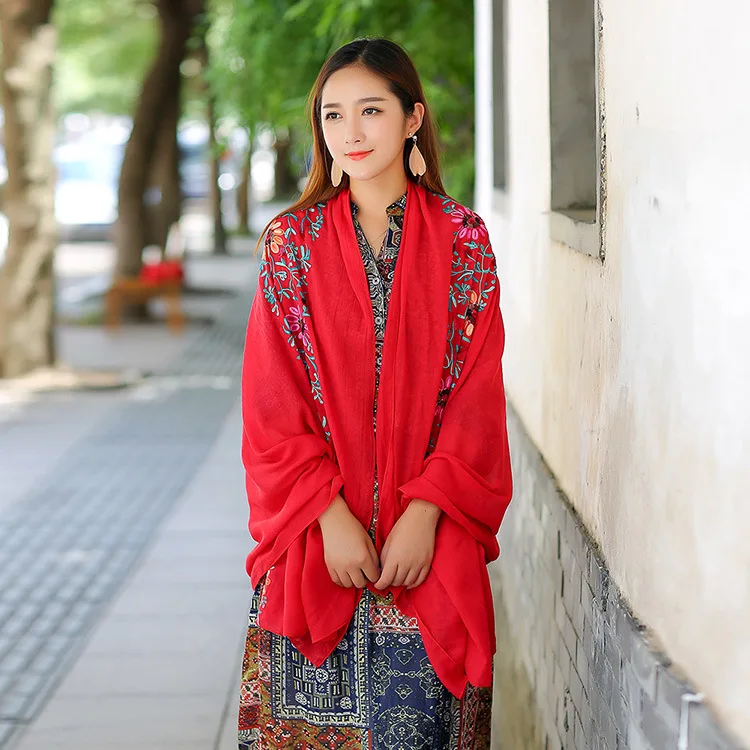 Embroidered Cotton and Linen Flower Scarf Women's Artistic Ethnic Style Embroidered Shawl Long Spring and Summer
Embroidered Cotton and Linen Flower Scarf Women's Artistic Ethnic Style Embroidered Shawl Long Spring and Summer