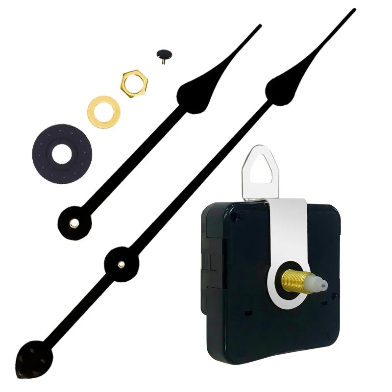 

10sets/lot Silent Wall Clock Mechanism for Reloj de pared Clock Movement with Metal Hands Repair Kit Quartz Clockwork Replace
