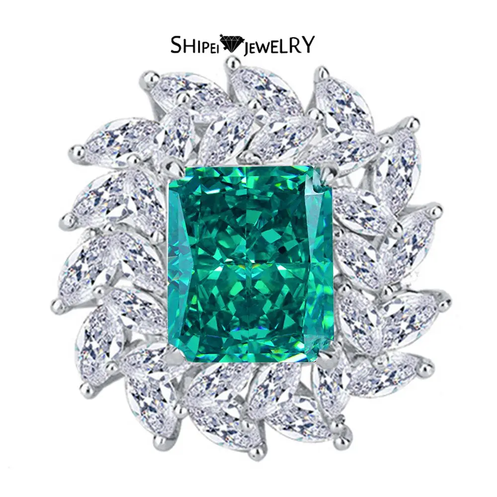 Shipei Luxury 925 Sterling Silver Crushed Ice Cut Created Moissanite Wedding Fine Jewelry Engagement Ring Wholesale
Shipei Luxury 925 Sterling Silver Crushed Ice Cut Created Moissanite Wedding Fine Jewelry Engagement Ring Wholesale