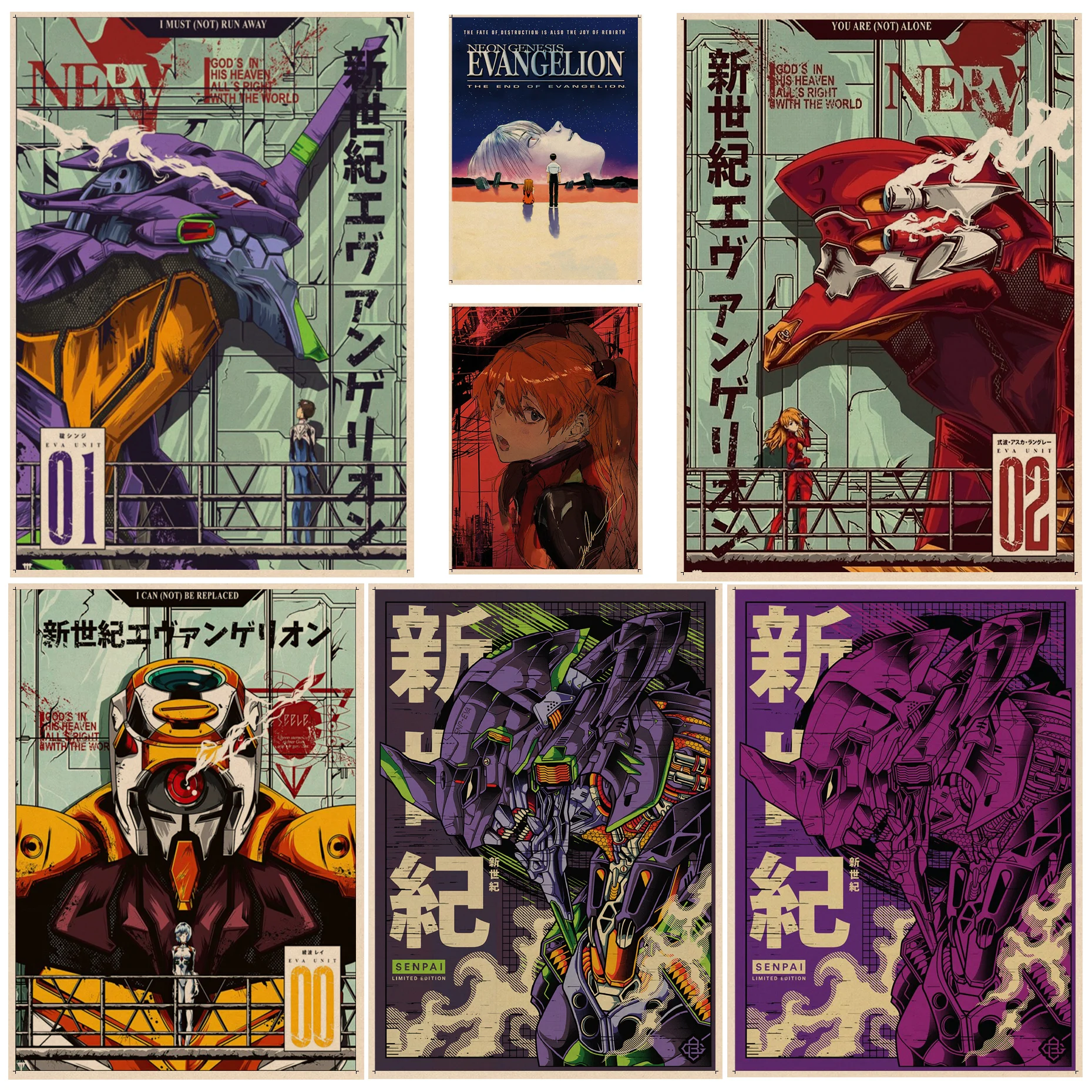 BANDAI Neon Genesis Evangelion Eva DIY Poster Vintage Room Home Bar Cafe Decor Decor Art Wall Stickers
BANDAI Neon Genesis Evangelion Eva DIY Poster Vintage Room Home Bar Cafe Decor Decor Art Wall Stickers