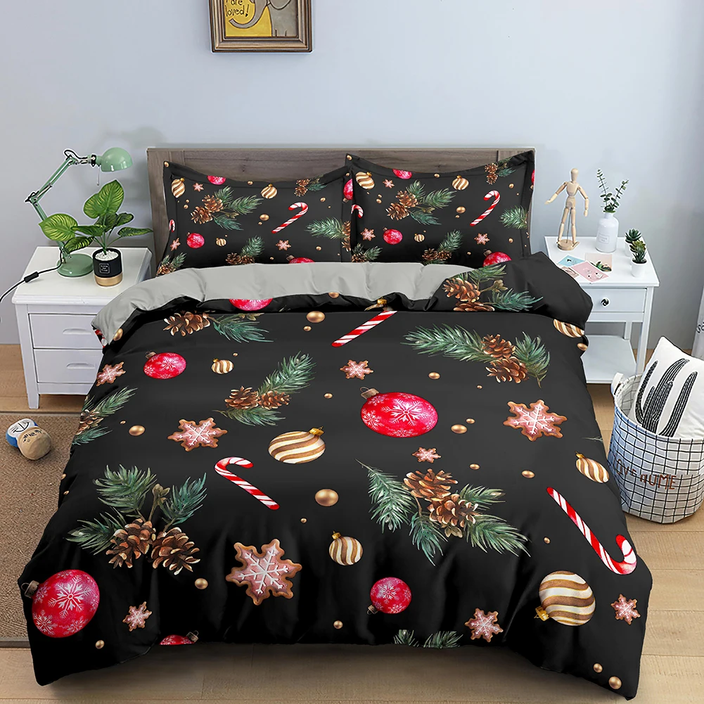Santa Print Bedding Set Polyester Christmas With Pillowcase Skin-friendly Quilt Cover Multiple Sizes Home Textiles Duvet Cover
Santa Print Bedding Set Polyester Christmas With Pillowcase Skin-friendly Quilt Cover Multiple Sizes Home Textiles Duvet Cover