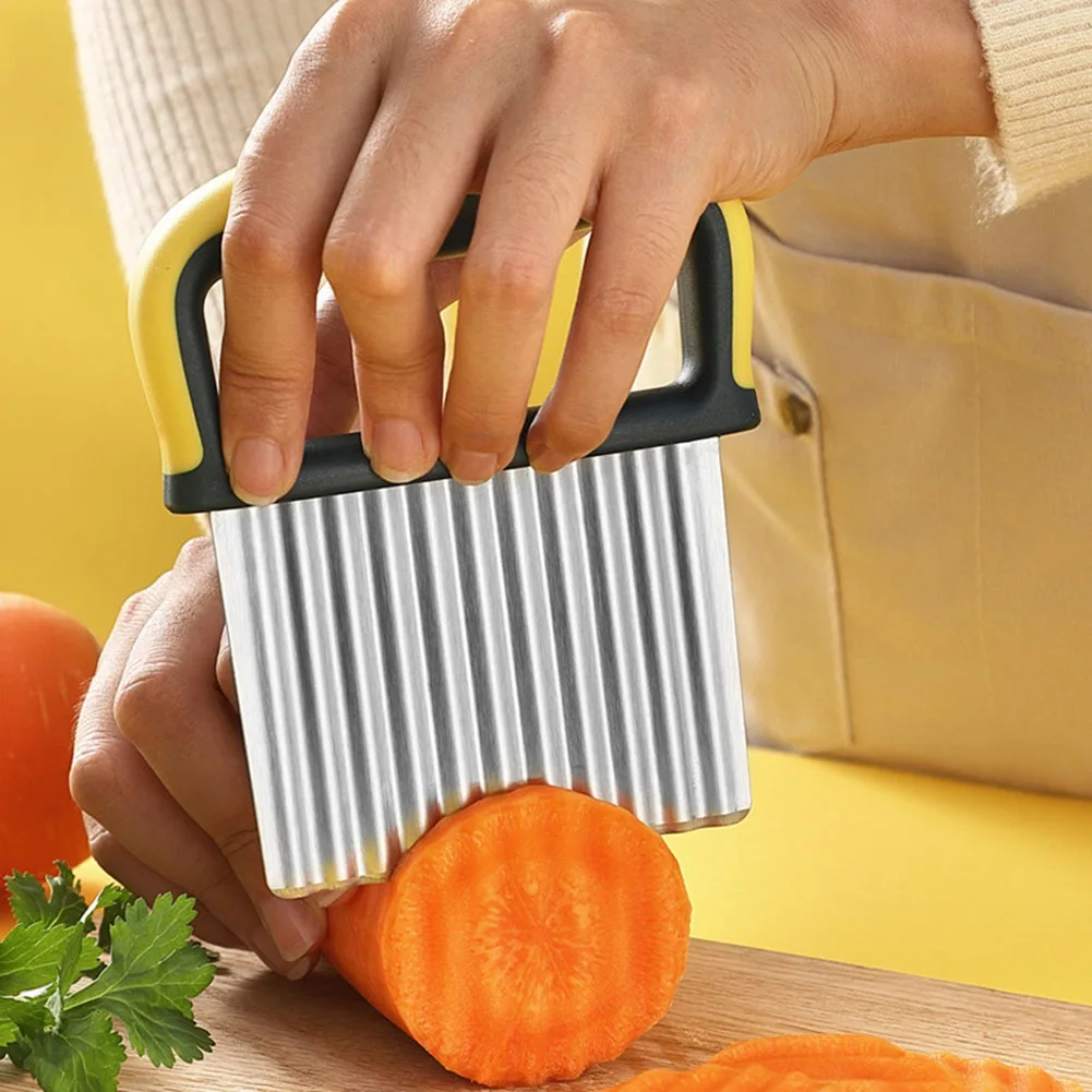 Слайсер для картофеля из нержавеющей стали, волновой резак, слайсер для овощей, волновой резак, гофрированный Многофункциональный кухонный...
Слайсер для картофеля из нержавеющей стали, волновой резак, слайсер для овощей, волновой резак, гофрированный Многофункциональный кухонный...