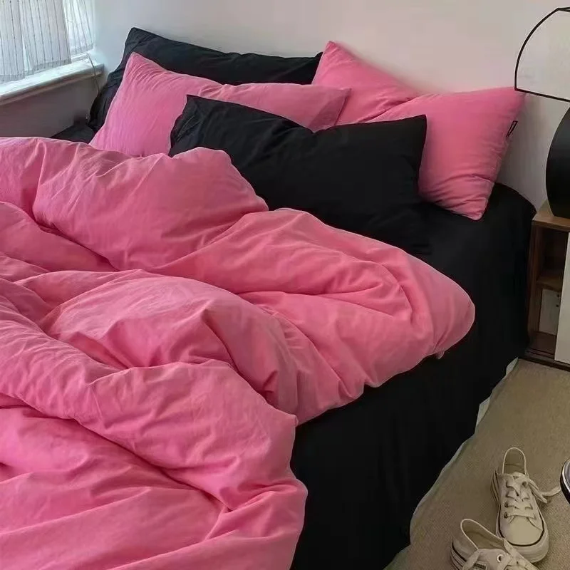 Nordic Princess Pink Bedding Set Girls Adults Twin Full Queen Size Bed Flat Sheet Duvet Cover Pillowcases Solid Color Bed Linen
Nordic Princess Pink Bedding Set Girls Adults Twin Full Queen Size Bed Flat Sheet Duvet Cover Pillowcases Solid Color Bed Linen