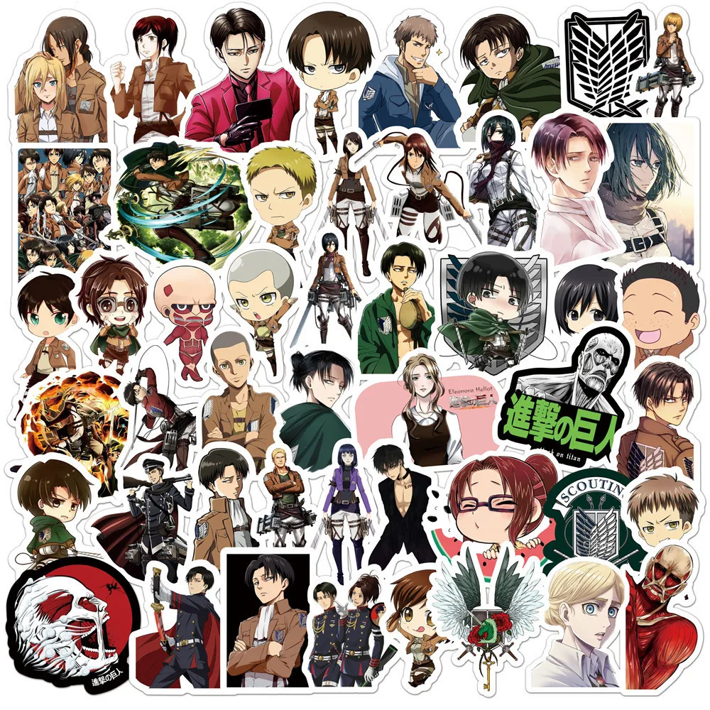 100Pcs Anime Stickers Attack on Titan Skateboard Suitcase Luggage Motorcycle Cartoon Laptop Stickers Kid Gift Toy Decal
100Pcs Anime Stickers Attack on Titan Skateboard Suitcase Luggage Motorcycle Cartoon Laptop Stickers Kid Gift Toy Decal
