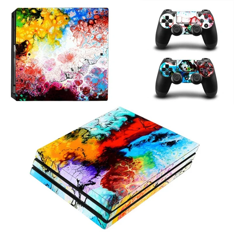 Виниловая наклейка защитный чехол Лицевая панель для PS4 Pro на консоль и 2