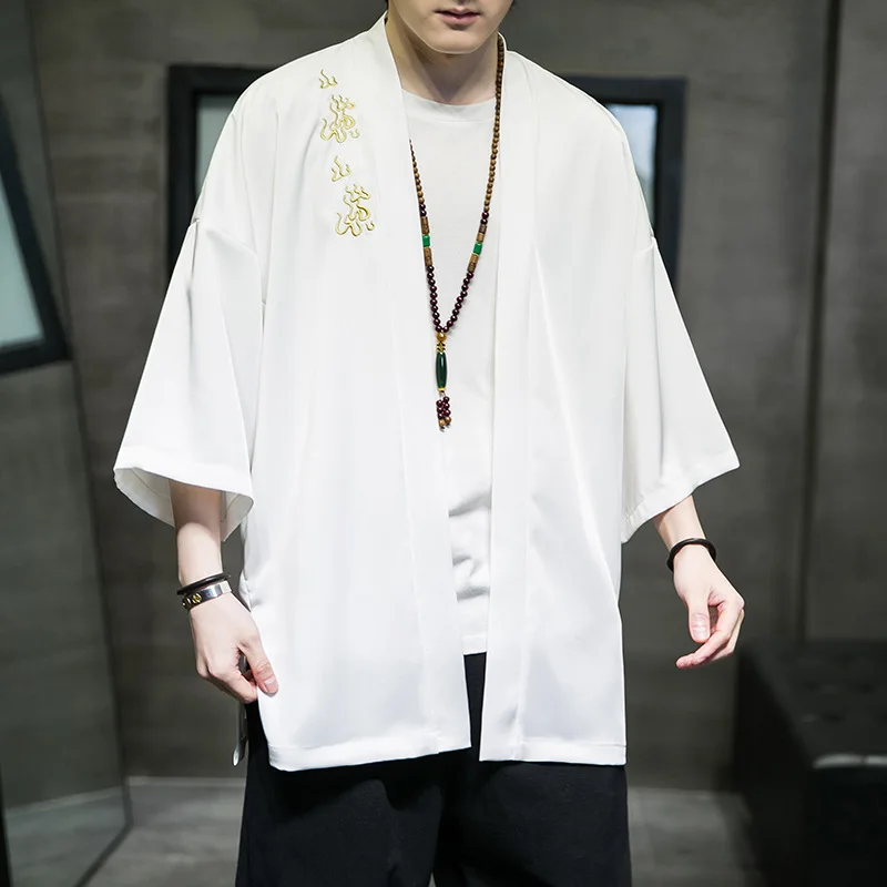 Spring and Summer New PlusChinese Style Men's Ice Silk Kimono Cardigan Tang Suit Improved Hanfu Cloak Cloak Sunscreen Clothing
Spring and Summer New PlusChinese Style Men's Ice Silk Kimono Cardigan Tang Suit Improved Hanfu Cloak Cloak Sunscreen Clothing