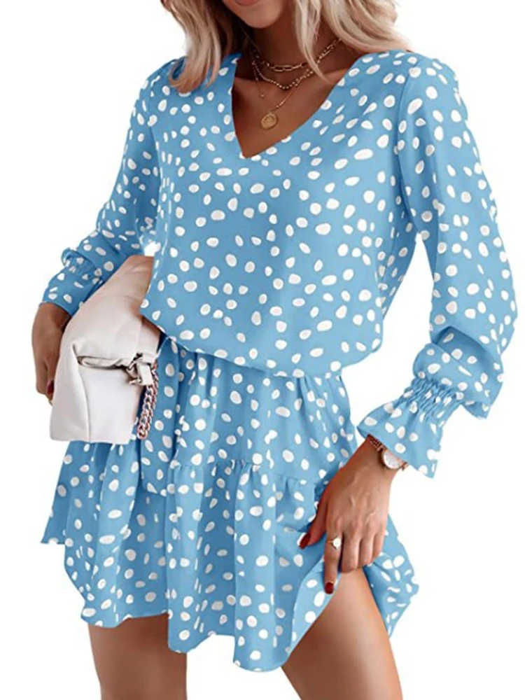 Elegant Floral Dots Print Women Dress Autumn Long Sleeve Ruffles Bohemia Beach Vacation Vestidos Fashion Party Dresses Women's
Elegant Floral Dots Print Women Dress Autumn Long Sleeve Ruffles Bohemia Beach Vacation Vestidos Fashion Party Dresses Women's