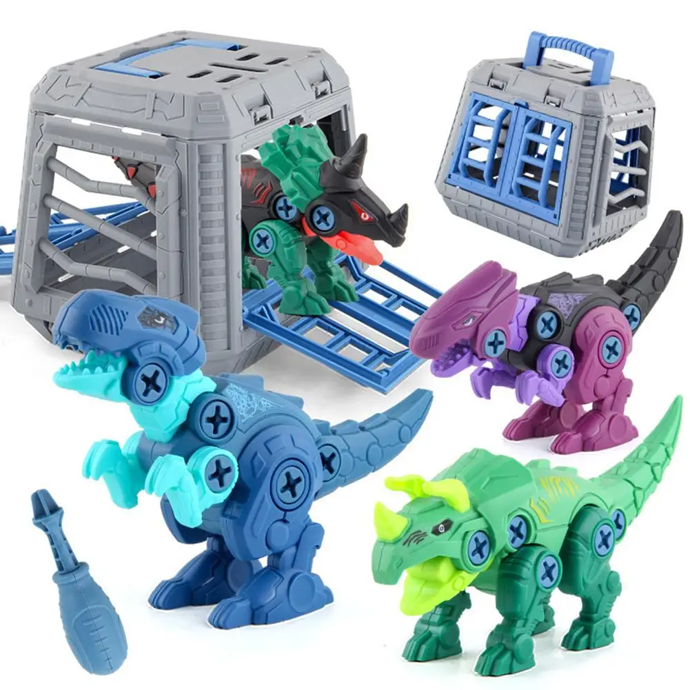 4pcs Children Diy Disassembly Assembly Nuts Dinosaur Robot Cartoon Building Block Toy With Portable Storage Box
4pcs Children Diy Disassembly Assembly Nuts Dinosaur Robot Cartoon Building Block Toy With Portable Storage Box