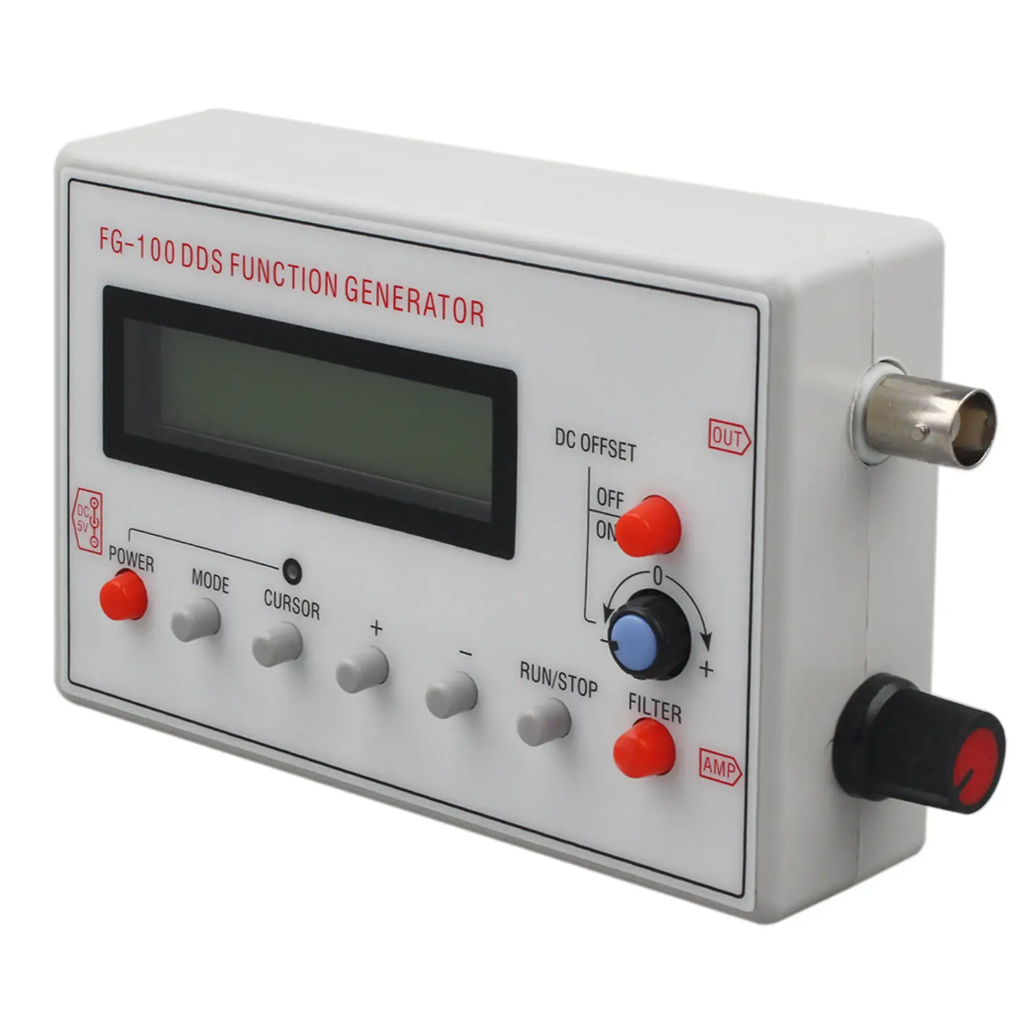 FG-100 DDS Function Signal Generator Frequency Counter 1Hz - 500KHz
FG-100 DDS Function Signal Generator Frequency Counter 1Hz - 500KHz