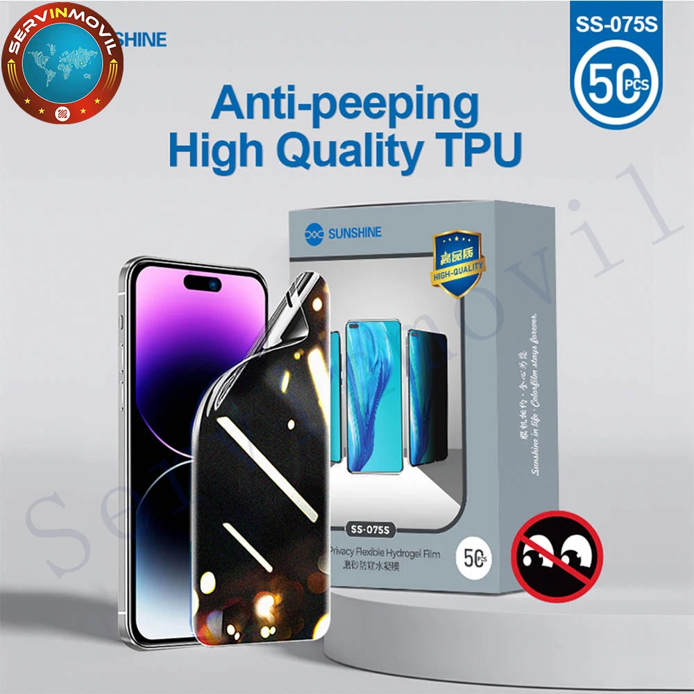 SUNSHINE SS-075S 50 шт. антишпионская пленка для конфиденциальности, черные частные наклейки, Гидрогелевая пленка, защитные пленки для экрана для режущей машины
SUNSHINE SS-075S 50 шт. антишпионская пленка для конфиденциальности, черные частные наклейки, Гидрогелевая пленка, защитные пленки для экрана для режущей машины