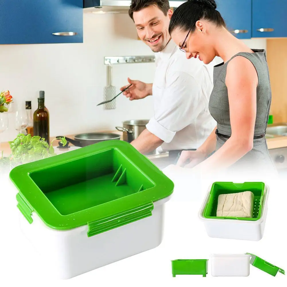 

Tofu Press Tofu Creative 3-Layer Tofu Presser Built-in Safe Removing Water Drainer Set Cooking Dishwasher Gadget Kitchen V3A2