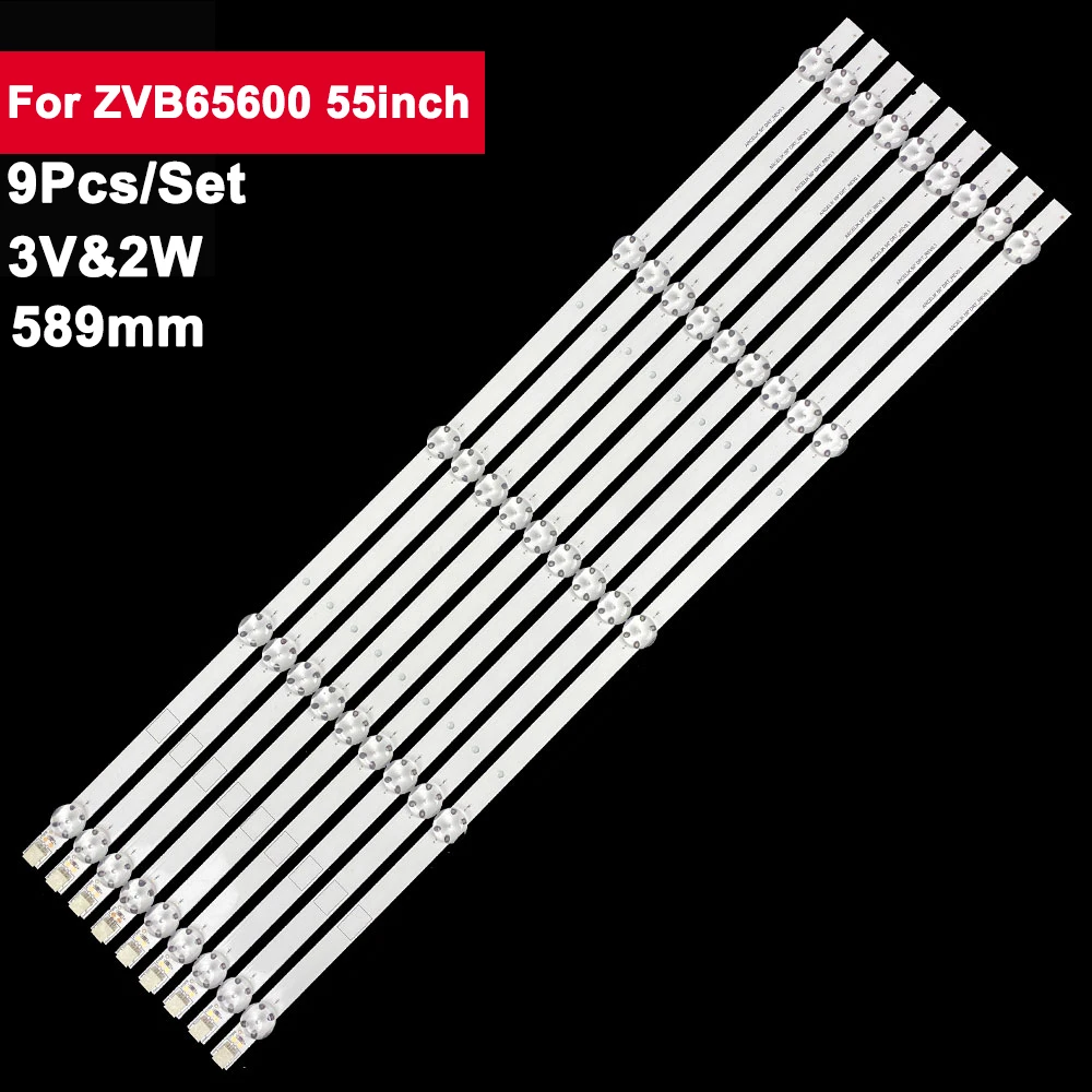 Светодиодная лента для подсветки телевизора, 589 мм, 9 шт., для ZVB65600 55 дюймов, CSP 55VLX7810BP 55CLK7745AP A55L8740 B55L8740 A55L 55VLX7710 55VLX7700 55 г
Светодиодная лента для подсветки телевизора, 589 мм, 9 шт., для ZVB65600 55 дюймов, CSP 55VLX7810BP 55CLK7745AP A55L8740 B55L8740 A55L 55VLX7710 55VLX7700 55 г