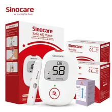 SINOCARE SAFE AQ VOICE Glucose meter Measures blood sugar at home