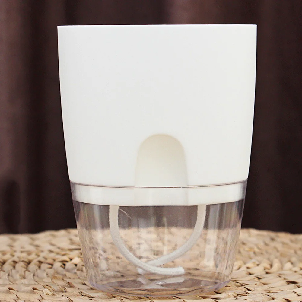 Self Watering Flowerpot Plant Pot ABS Transparent Double Layer Plastic Flower Pot With Cotton Rope Home Garden Decor Accessories
Self Watering Flowerpot Plant Pot ABS Transparent Double Layer Plastic Flower Pot With Cotton Rope Home Garden Decor Accessories