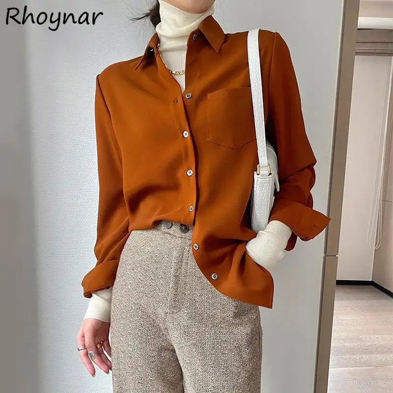 Shirts Women Chiffon Turn-down Collar Elegant All-match Casual Trendy Autumn Solid Comfortable Ins New Arrival Top Lady Popular
Shirts Women Chiffon Turn-down Collar Elegant All-match Casual Trendy Autumn Solid Comfortable Ins New Arrival Top Lady Popular
