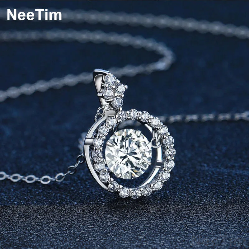 Neetim 925 Silver Necklace Certified Moissanite Diamond Pendant Necklaces for Women Girlfriend Gift Wedding Elegant Jewelry
Neetim 925 Silver Necklace Certified Moissanite Diamond Pendant Necklaces for Women Girlfriend Gift Wedding Elegant Jewelry