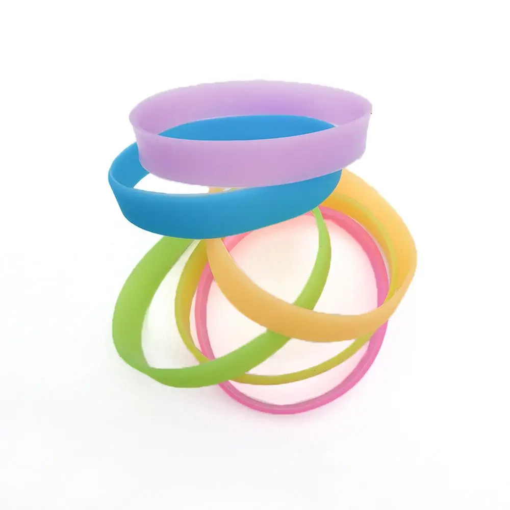 

Bracelets Cuff Bangle Hand Bands Fitness Wristband Silicone Sweat Band Luminous Rubber Bracelets Sports Wristbands