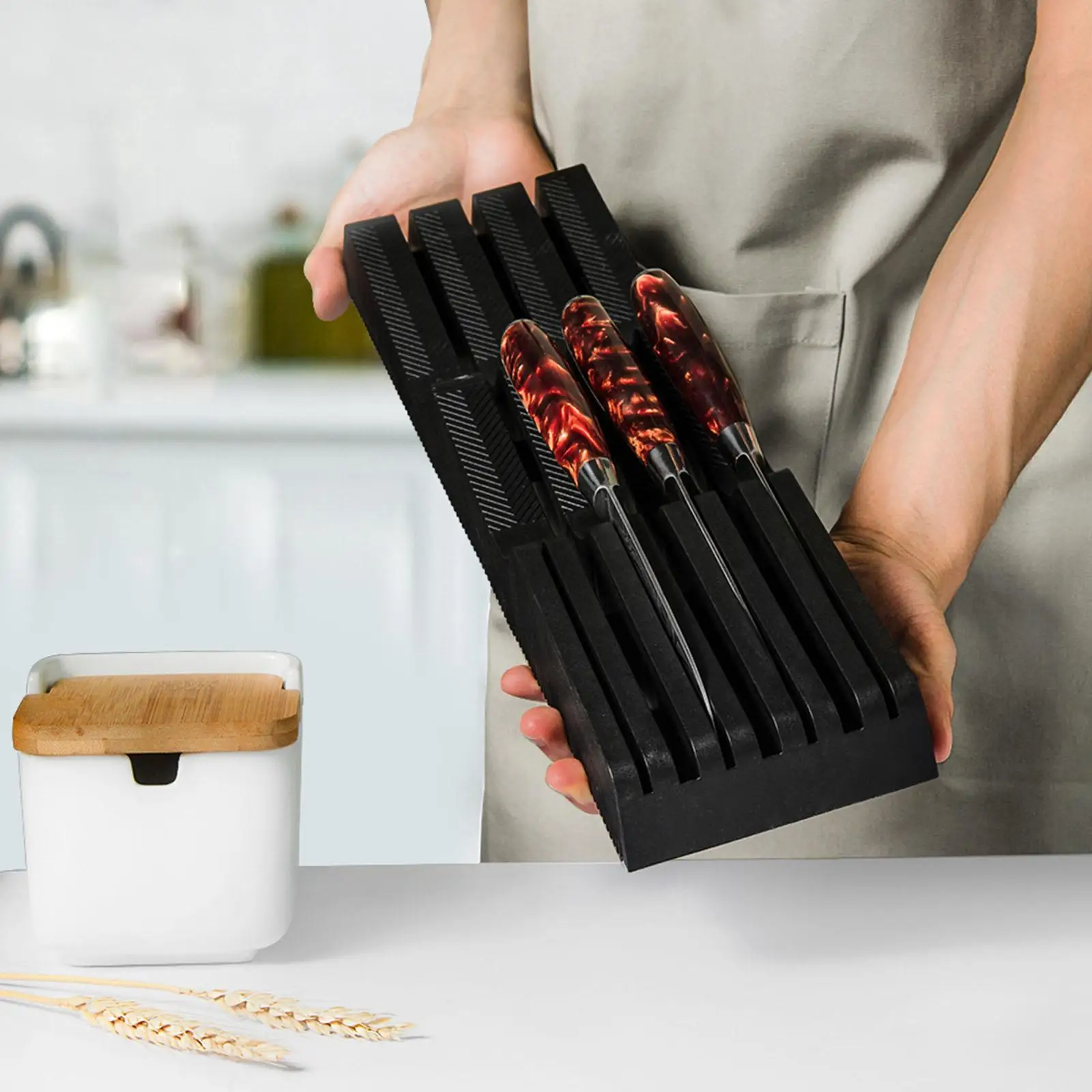 Декоративный держатель для ножей, 7 ножей, док-станция для ящика, подарки на новоселье
Декоративный держатель для ножей, 7 ножей, док-станция для ящика, подарки на новоселье